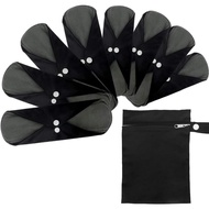 Pad Tuala Sanitari Buluh Boleh Digunakan Semula, TopDirect 8 Pek Saiz Sederhana & Besar (9.06" & 11.