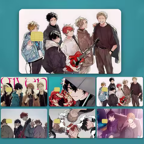 Anime G-GIVEN Stickers Cartoon Decorative Small Waterproof Chip 4PCS Card Sticker New Anti-Scratch