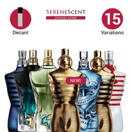 Decant JPG 15 Variations - Le Male Elixir Lover Le Parfum Aviator Ultra Male Le Beau Paradise Scanda