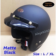 Magnum Helmet M8 100% Original - Matt Black / Hitam ( L 59-60 / XL 61-62 ) SGV MS88 KHI XDOT BKP LTD