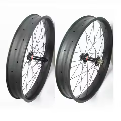 26"/27.5er carbon fat bike wheelset 80mm/100mm width 26 inch/27.5 Snow/sand bike carbon wheels