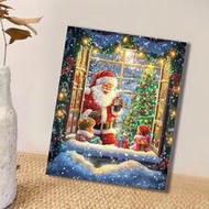 1pc Diy Painting By Numbers Santa Claus Wall Art Picture Acrylic Paint On Canvas Christmas Arts 40x5