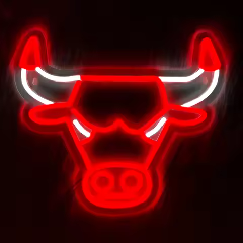 Led Lights for Home Bar Man Cave Garage Pub Bar Game Room Party Decor，Bull Neon Sign for Wall Decor 