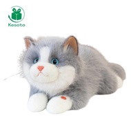 [Kesoto] Cuddly Cat doll with Sound Cute Cuddly Cat doll Toy Comfortable for Kids,