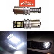 2pcs 1156 BA15S White LED Bulb Turn Signal Reverse Tail Light Lampu LED Kereta