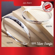 READY STOCK | 999 纯银 【润月】吉祥如意福手镯 | 999 Silver FU Bangle For Unisex | Gelang Tangan Bangle Perak 999