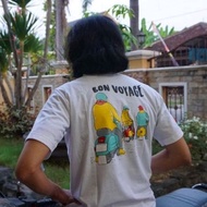 Tshirt Kaos Official Voyage Vespa Article 004 Bon Voyage White
