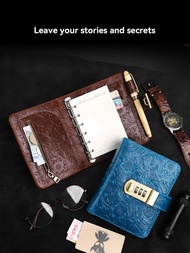 帶封面的活頁夾 2023年 系統日記 筆記本 活頁 筆架 A6 6孔