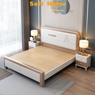 SG Solid Wood Bed Double Bed Air Pressure Storage Bed Bed Frame Storage Bed Queen Bed Frame Storage 