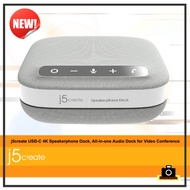 j5create USB-C 4K Speakerphone Dock, All-in-one Audio Dock for Video Conference