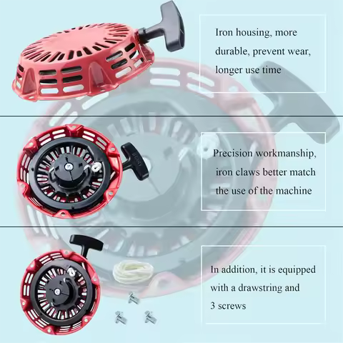 Pull Start Assembly for Honda GX200 GX160 Recoil Starter 5.5 6.5HP Engine with Curved Rod Pawl 28400