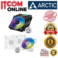 ARCTIC 12CM P12 PWM PST ARGB 3 FANS PACK CASING FAN WITH CABLE SPLITTER (ACFAN00232A/ACFAN00258A) BL