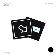 Arrow direction signage - office room indicator board - arrow signage board - wall sign