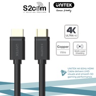 Unitek Y-C136M HDMI 2.0 High Speed Cable Male To Male Support 4K UHD 60Hz 3D Display Gold Plated Con