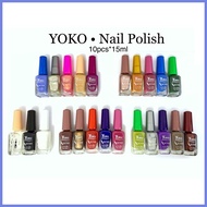❉ ❈ ♝ YOKO 10pcs/set nail polish 10*15ml regular nail polish 10colors