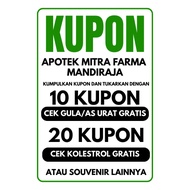 TORN COUPON UNDIAN COUPON SIZE 5X7.5 CM 1 BOOK CONTAINS 50 SHEETS HVS MATERIAL