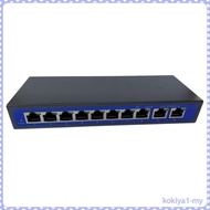 [KokiyaedMY] 9 Port 10/100Mbps 8 POE Port & 2 Uplink Power Over Ethernet Switch Adapter New