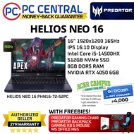 Acer Predator Helios NEO 16 (PHN16-72-52PC) Gaming Laptop | 165Hz 16" IPS Panel | Intel Core i5-1450