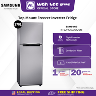 [SAVE4.0 NUR] Samsung 270L Refrigerator Fridge Top Mount Freezer 270L / Digital Inverter Technology 