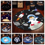 1pc Space-themed Astronaut On Planet Saturn Rug: Cosmic Design For Living Room And Bedroom Decor Cha