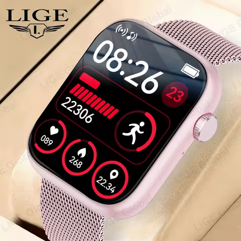 LIGE New Bluetooth Call Smart Watch For Android IOS Men Women Sports Fitness Heart Rate Blood Oxygen