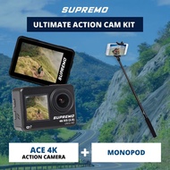 Bundle 4 Supremo Ace 4K Dual Display Waterproof + Monopod