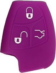 Key Fob Cover for SLK CLK: 3 Buttons Silicone Remote Case Protector Fit for Mercedes Benz CL SL ML C