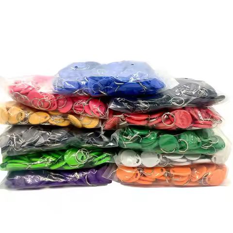 100pcs RFID Tag 125KHz Keys 11 Color TK4100 EM4100 Proximity Keyfobs Tags RFID Card for Access Contr