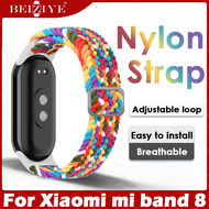 สายนาฬิกา for Xiaomi Mi band 8 สาย Elastic adjustable Nylon Braided Miband8 miband 8 นาฬิกา สมาร์ทวอทช์ สายนาฬิกาข้อมือสำหรับ Wristband