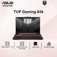 ASUS TUF Gaming A16 FA607NUQ-RL016W 16" Gaming Laptop (AMD Ryzen 7 170 Processor | RTX 4050 | 16GB/5