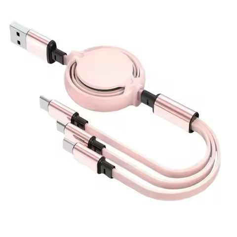 3 In 1 Charging Cable for Iphone Android Micro Usb Type-C Mobile Phone Cute Usb Data Cable