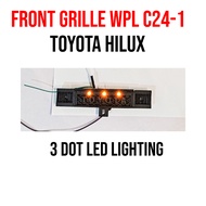 WPL C24 -1 Front Grille Custom Bumper  Bodykit With 3 DOT LED Toyota Hilux RC Crawler Accessories