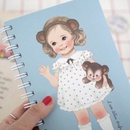 韓國【Afrocat】paper doll mate spring note〈Alice〉復古娃娃 筆記 萬用 記事 手帳