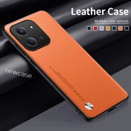 Luxury Leather Mobile Casing For Redmi 15C 15 C 4G 2025 Redmi15C Plain Skin Anti Fingerprint Phone C