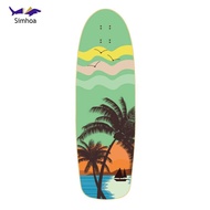 [Simhoa] Surfskate Deck Ply Surfskate Cruiser Portable Wood