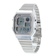 [Original] Casio A130WE-7A Vintage Retro-Futuristic Digital Metallic Color Unisex Watch
