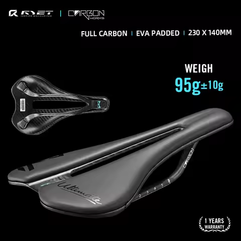 RYET Carbon Cycling Saddle Road 3D Printed 135g 7x7 Bike Seating for Men Women Triathlon Road MTB Mo