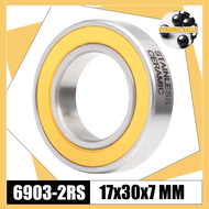 6903-2RS Stainless Bearing 17*30*7 mm ( 1 PC ) ABEC-3 6903 RS Bicycle Hub Front Rear Hubs Wheel 17 3