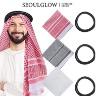 Turban lelaki/Men's Fashion Plaid Print Arabic Muslim Style Men's Hijab/Headscarf For men/Fixed Head
