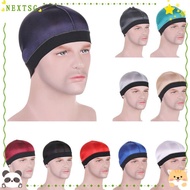 NEXTSG Wave Caps, Breathable Polyester Men Durag Hats,  Solid Color Elastic Multicolor Multicolor Du