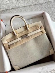 hernes birkin25 奶油白nata帆布 K刻26年新鮮票
