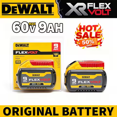 🥇DEWALT 100% Original Flexvolt Battery 60V 9AH Lithium Ion Battery Rechargeable Power Tool Battery D