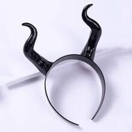 A Plastic Halloween Horn Headband, Devil Horn Hair Accessory, Black Accessories, Cosplay Headband, F