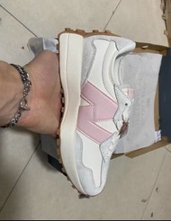 New balance NB 327系列 波鞋 皮質N字 灰白粉 女款