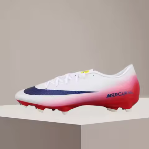 Nike Mercurial Vapor 16 Academy Men's Soccer Cleats – White/Red, Non-Slip Grip, Stylish & Built to L