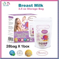Autumnz BreastMilk Storage Bag 3.5oz 28bag Plastik Simpan Susu Badan Double ZipLock