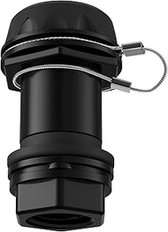 Black Cooler Drain Plug Replacement with Stainless Steel Tether, Compatible with Igloo BMX, IMX & Ov