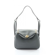 HERMES Lindy 26 單肩包 手提包 Evercolor 皮革 綠色 Vert amande 二手 K GHW