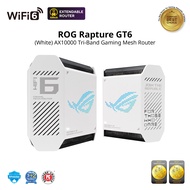 ASUS ROG Rapture GT6 (2PK) White Tri-Band WiFi 6 Gaming Mesh WiFi System Covers up to 5800 sq ft 2.5