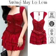 (HCMC EXPRESS) 3-Layer Embedded Mesh Design Dress K5796_XUONGMAYLOLEM